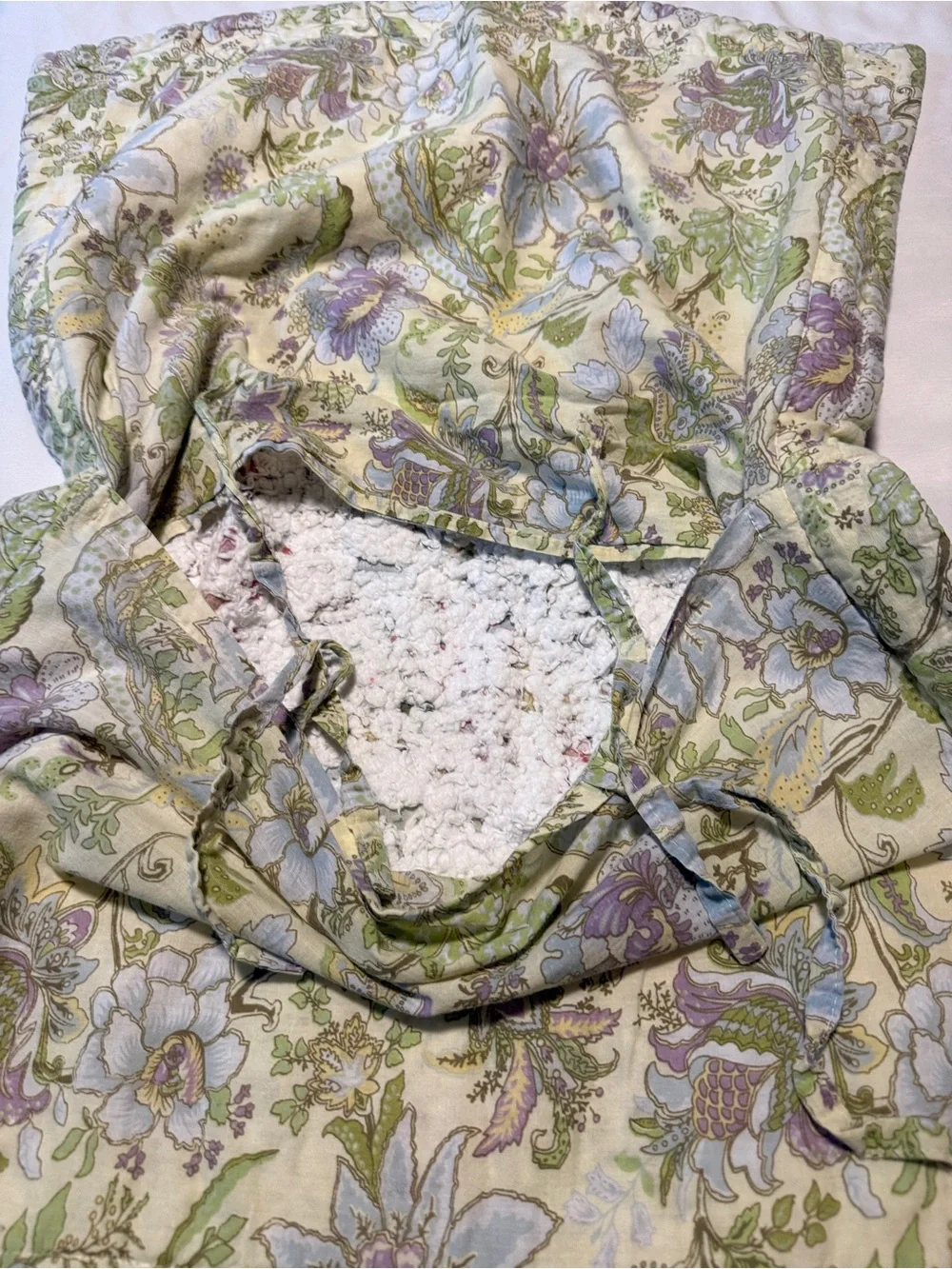 Vintage Cottagecore Floral Quilted Pillow Shams Set of 2 Standard